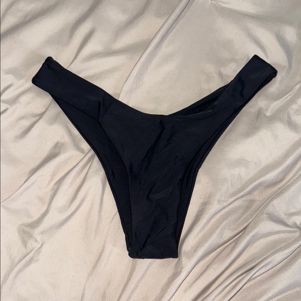 Black High-Cut Bikini Bottom